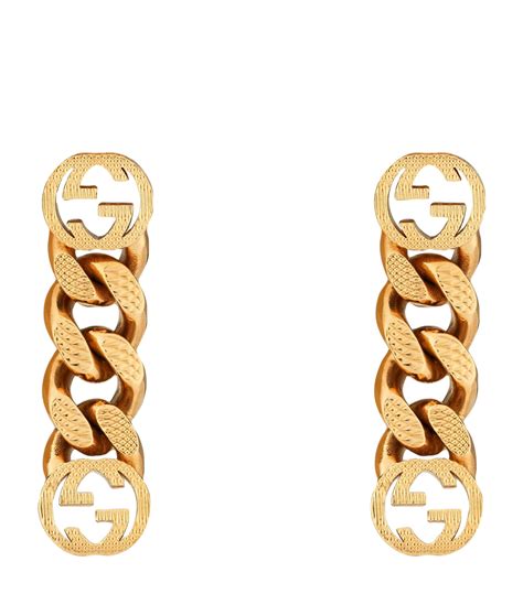 gucci g chain earrings